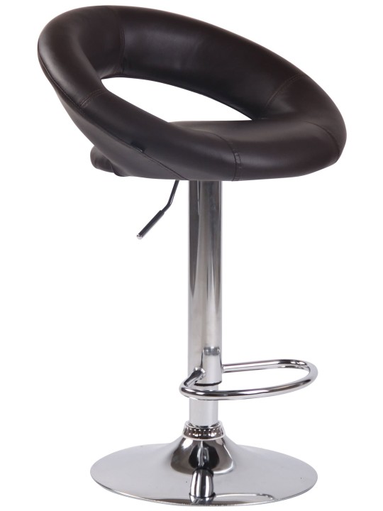 Set van 2 barkrukken Olinda kunstleer chroom, bruin