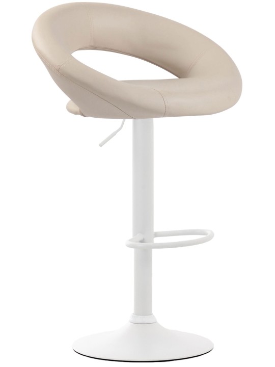 Set van 2 barkrukken Olinda kunstleer, crème