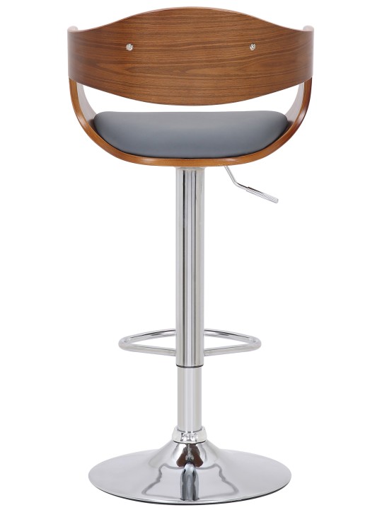 Set van 2 barkrukken Kingston C kunstleer, walnoot/grijs