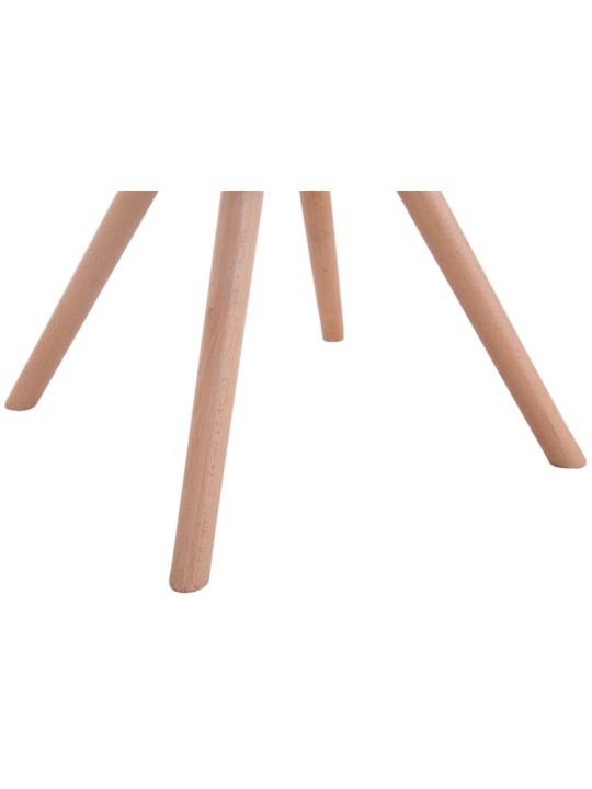 Set van 4 stoelen Toulouse stof Natura rond, grijs