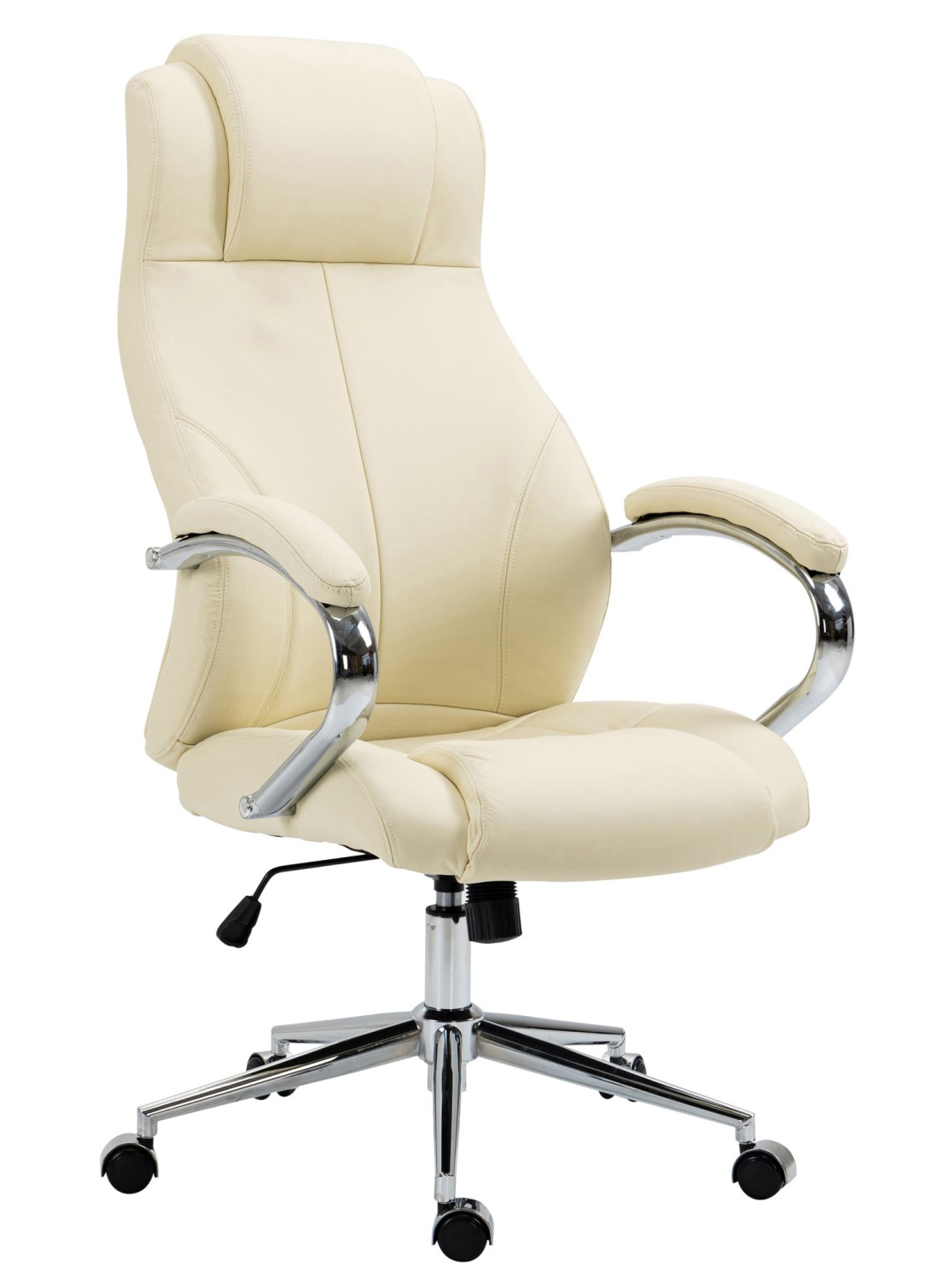 Bureaustoel Salford echt leer, crème