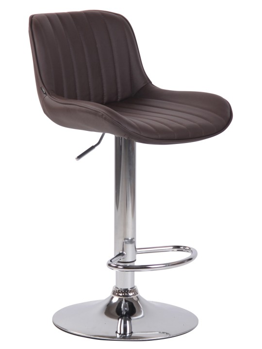 Set van 2 barkrukken Lentini kunstleer chroom, bruin Set van 2 barkrukken Lentini kunstleer chroom, bruin