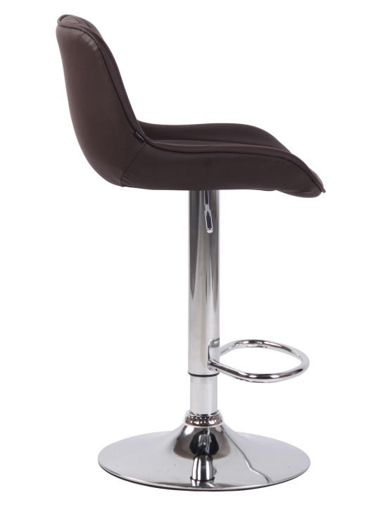 Set van 2 barkrukken Lentini kunstleer chroom, bruin Set van 2 barkrukken Lentini kunstleer chroom, bruin