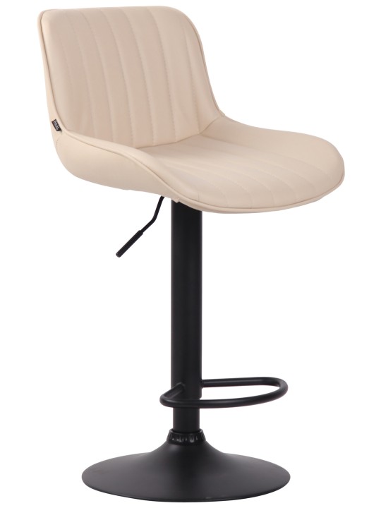 Set van 2 barkrukken Lentini kunstleer, crème