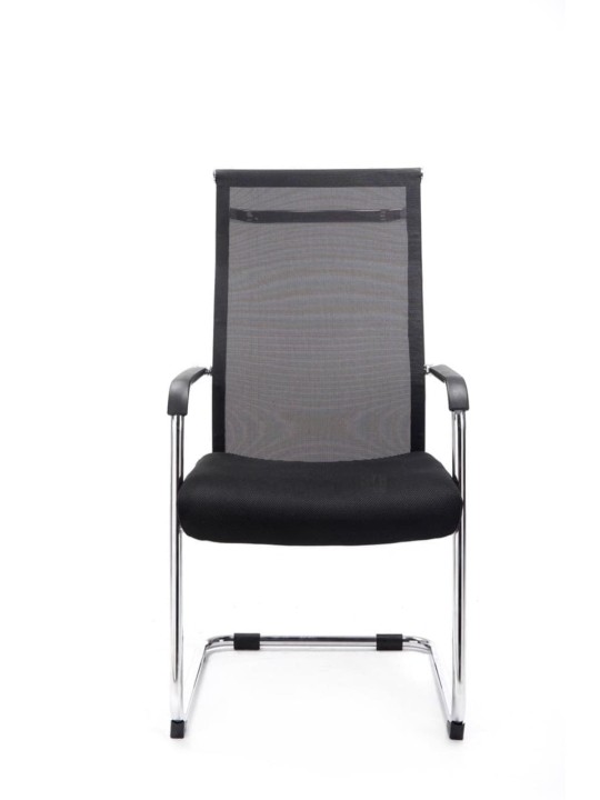 Set van 2 bezoekersstoelen Brenda, zwart