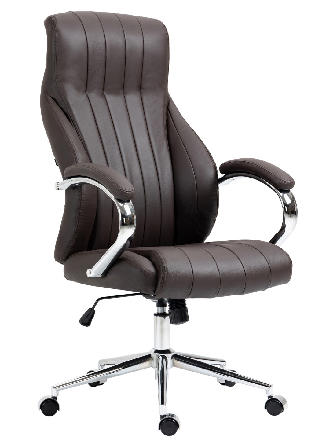 Bureaustoel Wigan echt leer, bruin