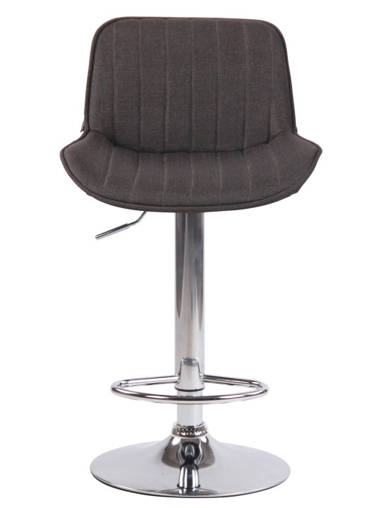 Set van 2 barkrukken Lentini stof chroom, donkergrijs