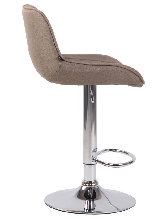 Set van 2 barkrukken Lentini stof chroom, taupe