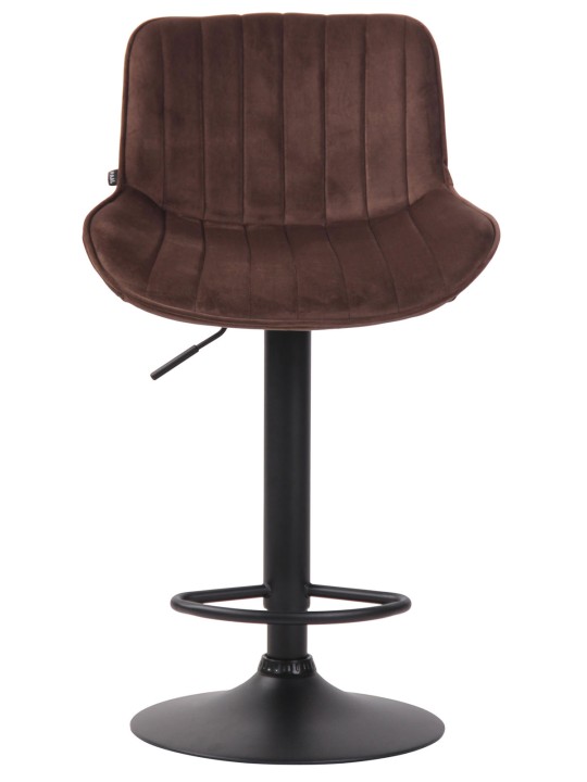 Set van 2 barkrukken Lentini fluweel, bruin