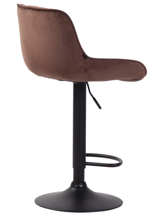 Set van 2 barkrukken Lentini fluweel, bruin