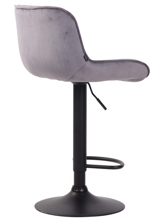 Set van 2 barkrukken Lentini fluweel, donkergrijs