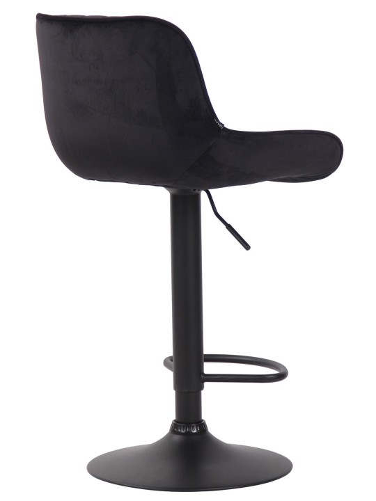 Set van 2 barkrukken Lentini fluweel, zwart