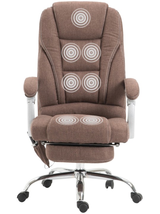 Bureaustoel Pacific stof met massagefunctie, bruin