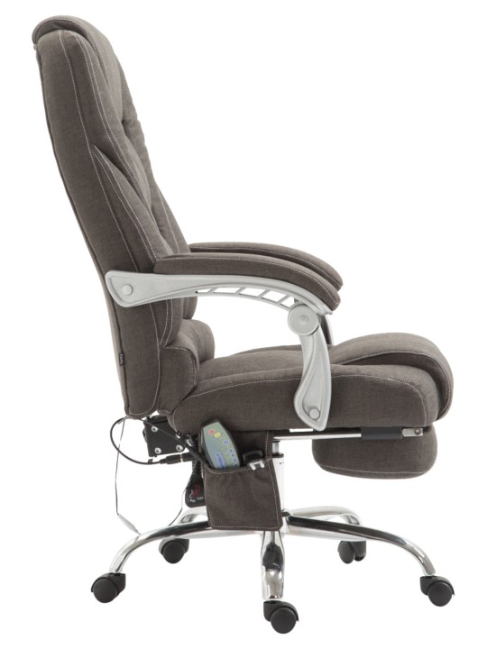 Bureaustoel Pacific stof met massagefunctie, donkergrijs