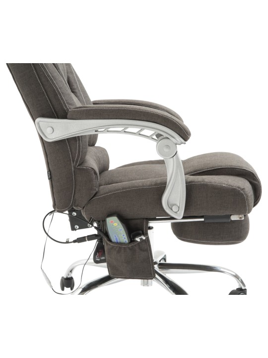 Bureaustoel Pacific stof met massagefunctie, donkergrijs