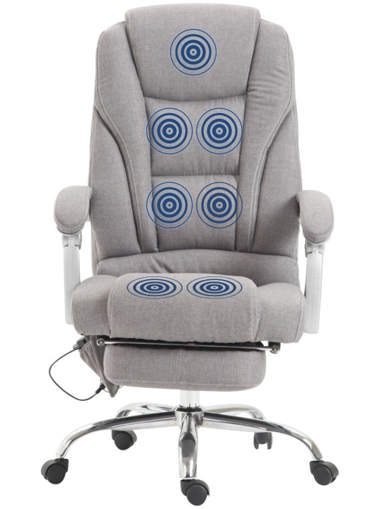 Bureaustoel Pacific stof met massagefunctie, grijs