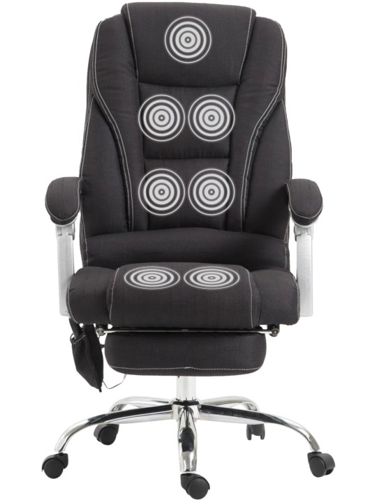Bureaustoel Pacific stof met massagefunctie, zwart