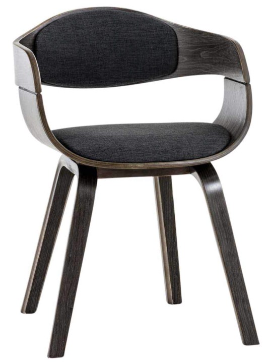 Set van 2 stoelen Kingston stof, grijs/donkergrijs