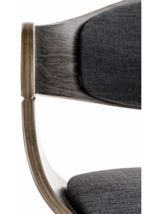 Set van 2 stoelen Kingston stof, grijs/donkergrijs