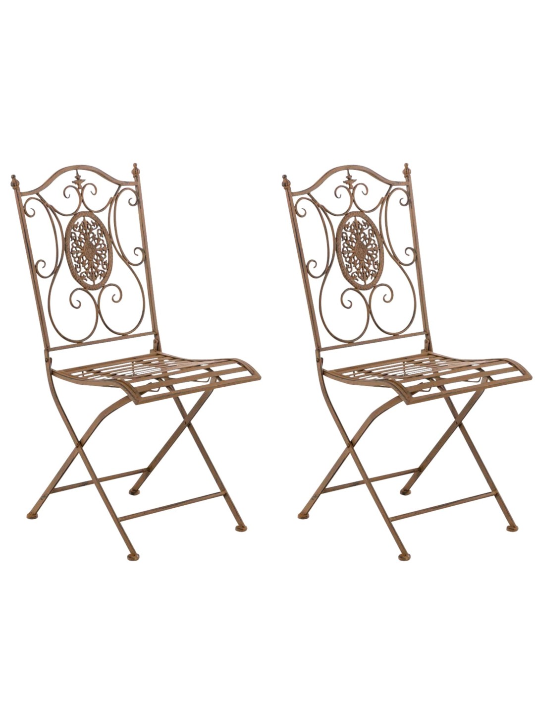 Set van 2 stoelen Sibell, antiek bruin