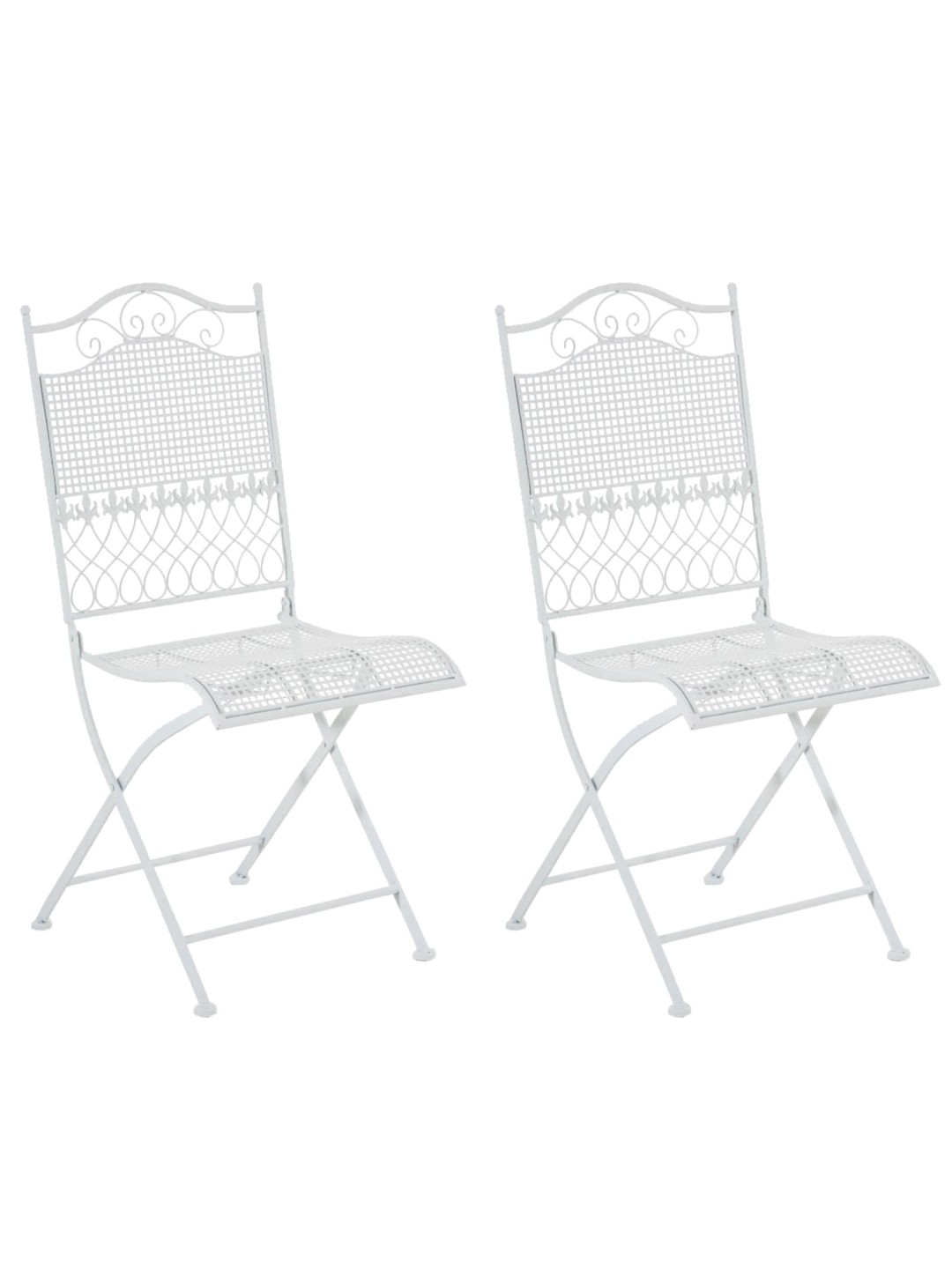 Set van 2 tuinstoelen Kiran, wit