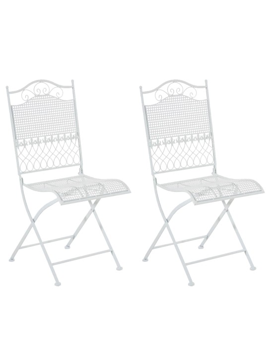 Set van 2 tuinstoelen Kiran, wit