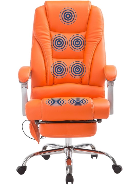 Pacific bureaustoel met massagefunctie, oranje