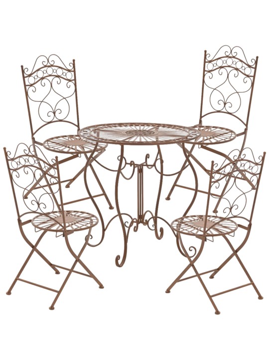 Set van 2 stoelen Indra, antiek bruin