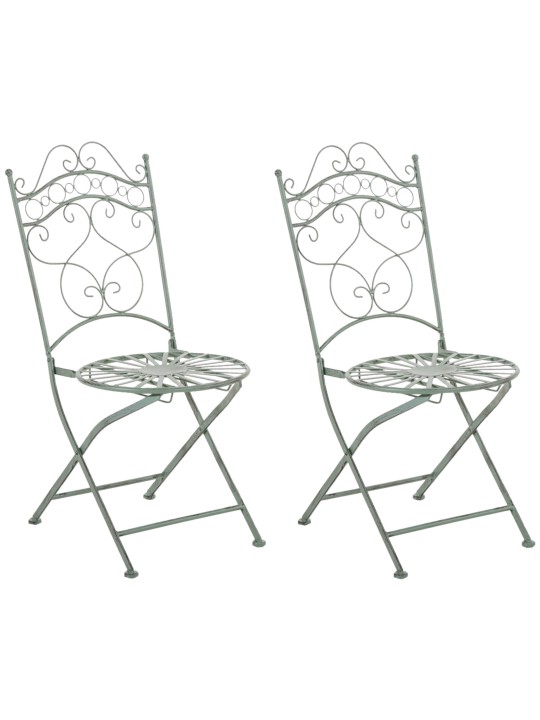 Set van 2 stoelen Indra, antiek groen