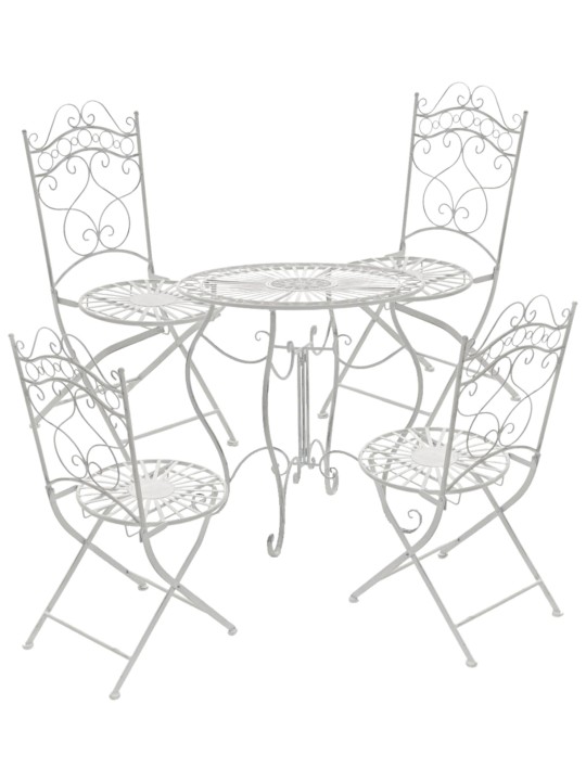 Set van 2 stoelen Indra, antiek wit