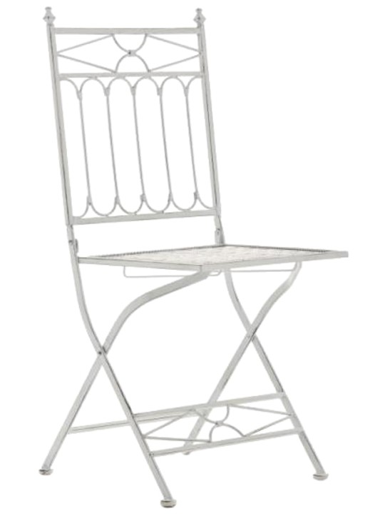Set van 2 klapstoelen Asina, antiek wit