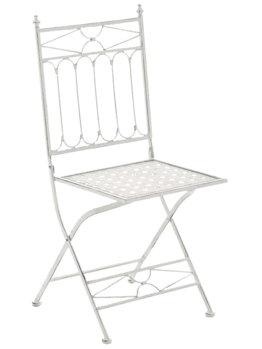 Set van 2 klapstoelen Asina, antiek wit