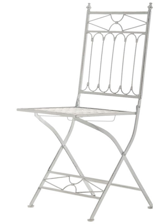 Set van 2 klapstoelen Asina, antiek wit