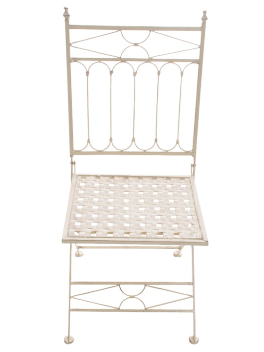 Set van 2 klapstoelen Asina, antiek crème