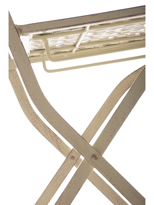 Set van 2 klapstoelen Asina, antiek crème