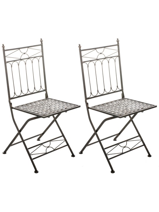 Set van 2 klapstoelen Asina, brons Set van 2 klapstoelen Asina, brons