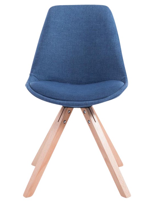 Set van 4 bezoekersstoelen Toulouse stof Square Natura, blauw Set van 4 bezoekersstoelen Toulouse stof Square Natura, blauw