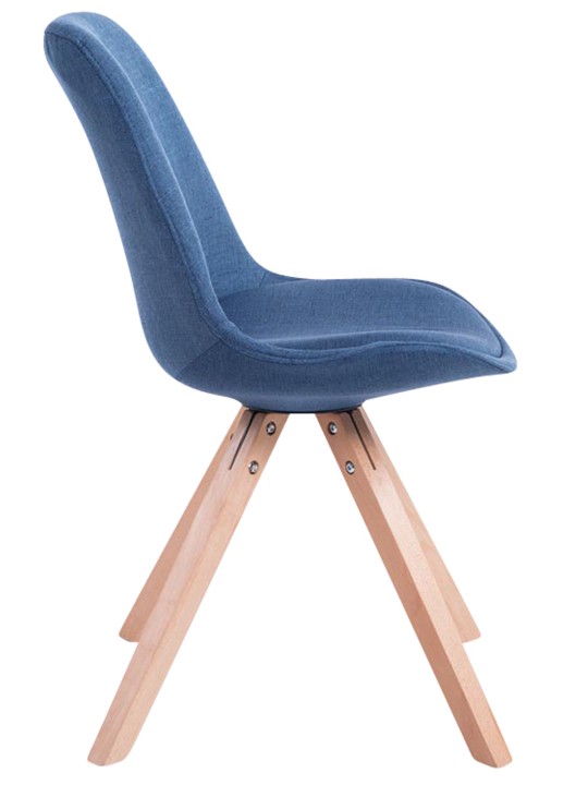 Set van 4 bezoekersstoelen Toulouse stof Square Natura, blauw Set van 4 bezoekersstoelen Toulouse stof Square Natura, blauw