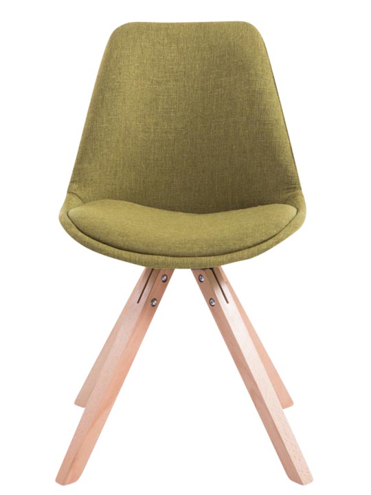 Set van 4 bezoekersstoelen Toulouse stof Square Natura, groen Set van 4 bezoekersstoelen Toulouse stof Square Natura, groen