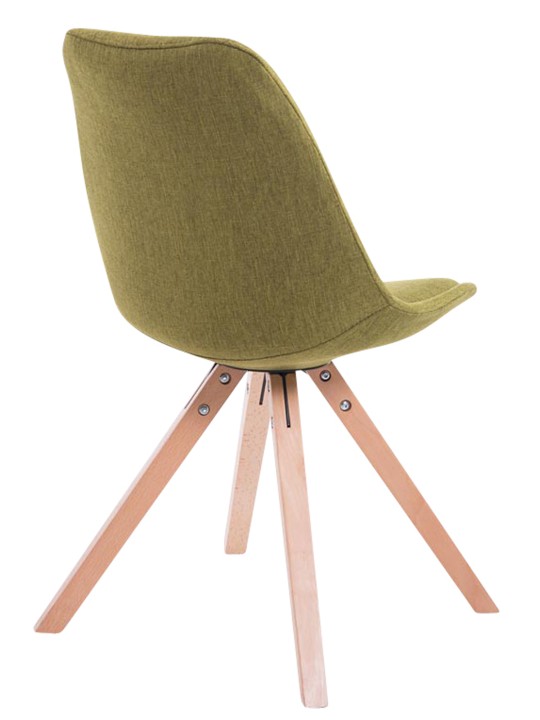 Set van 4 bezoekersstoelen Toulouse stof Square Natura, groen Set van 4 bezoekersstoelen Toulouse stof Square Natura, groen