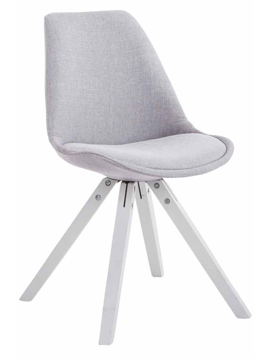 Set van 4 bezoekersstoelen Toulouse stof Vierkant, grijs Set van 4 bezoekersstoelen Toulouse stof Vierkant, grijs