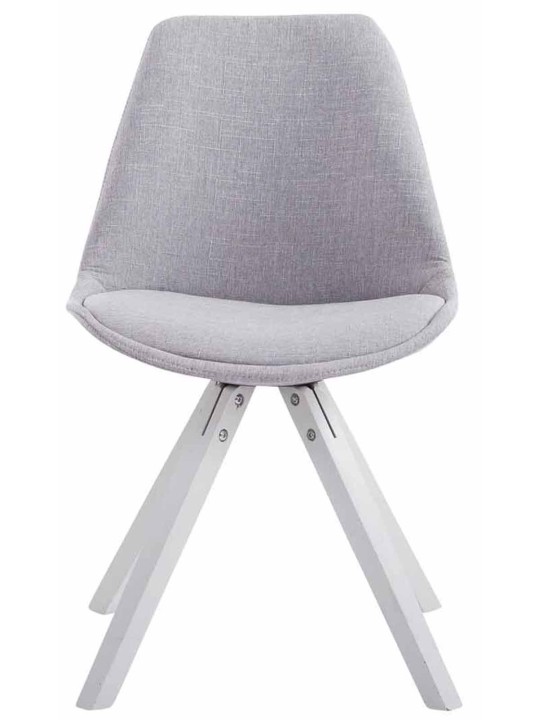 Set van 4 bezoekersstoelen Toulouse stof Vierkant, grijs Set van 4 bezoekersstoelen Toulouse stof Vierkant, grijs