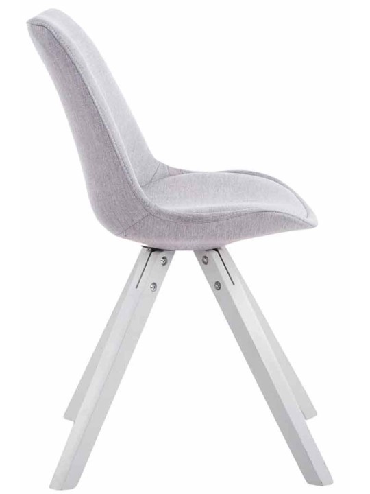 Set van 4 bezoekersstoelen Toulouse stof Vierkant, grijs Set van 4 bezoekersstoelen Toulouse stof Vierkant, grijs