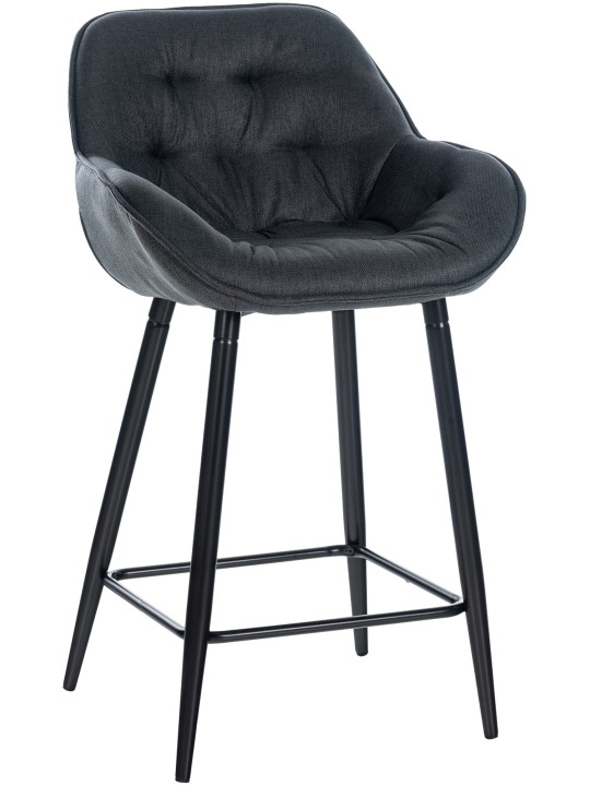 Barkruk Gibson stof, donkergrijs