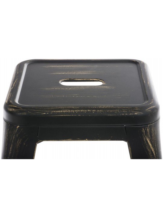 Set van 4 krukken Armin, zwart-goud