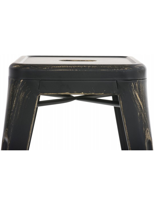 Set van 4 krukken Armin, zwart-goud