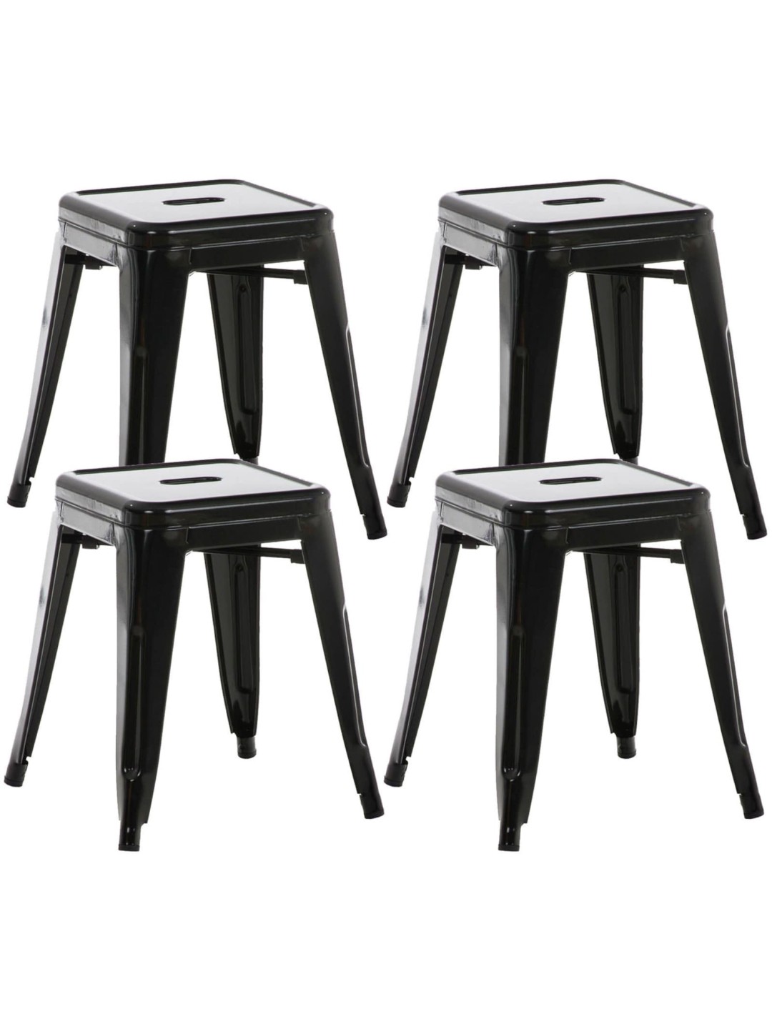 Set van 4 krukken Armin, zwart