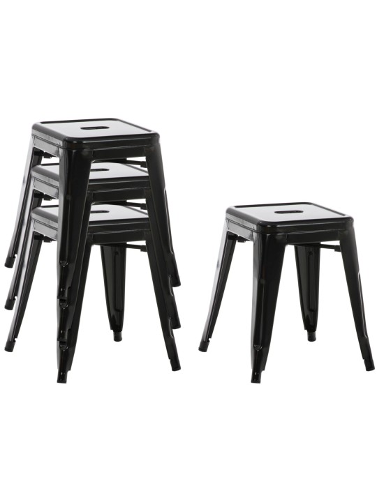 Set van 4 krukken Armin, zwart