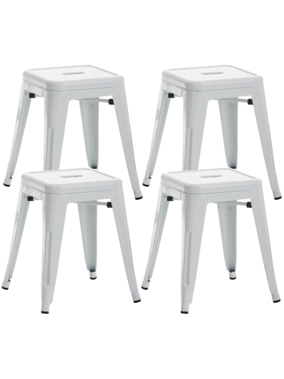 Set van 4 krukken Armin, wit