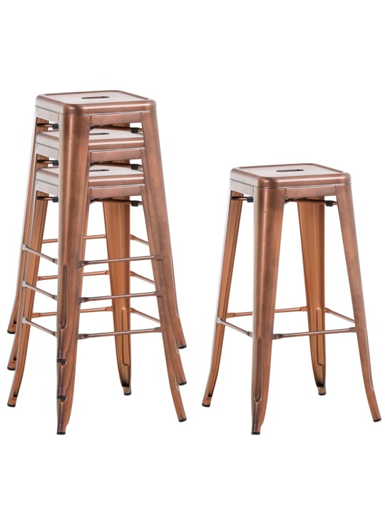 Set van 2 barkrukken Joshua V2, koper